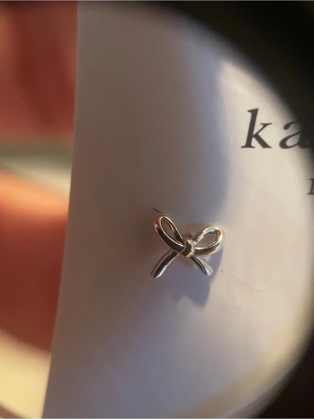 kate spade Silver Bow Mini Stud Earrings for Kids